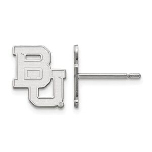10k White Gold Baylor Univ. XS (Tiny) Post Earrings